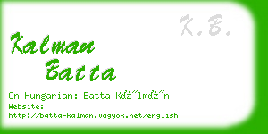 kalman batta business card